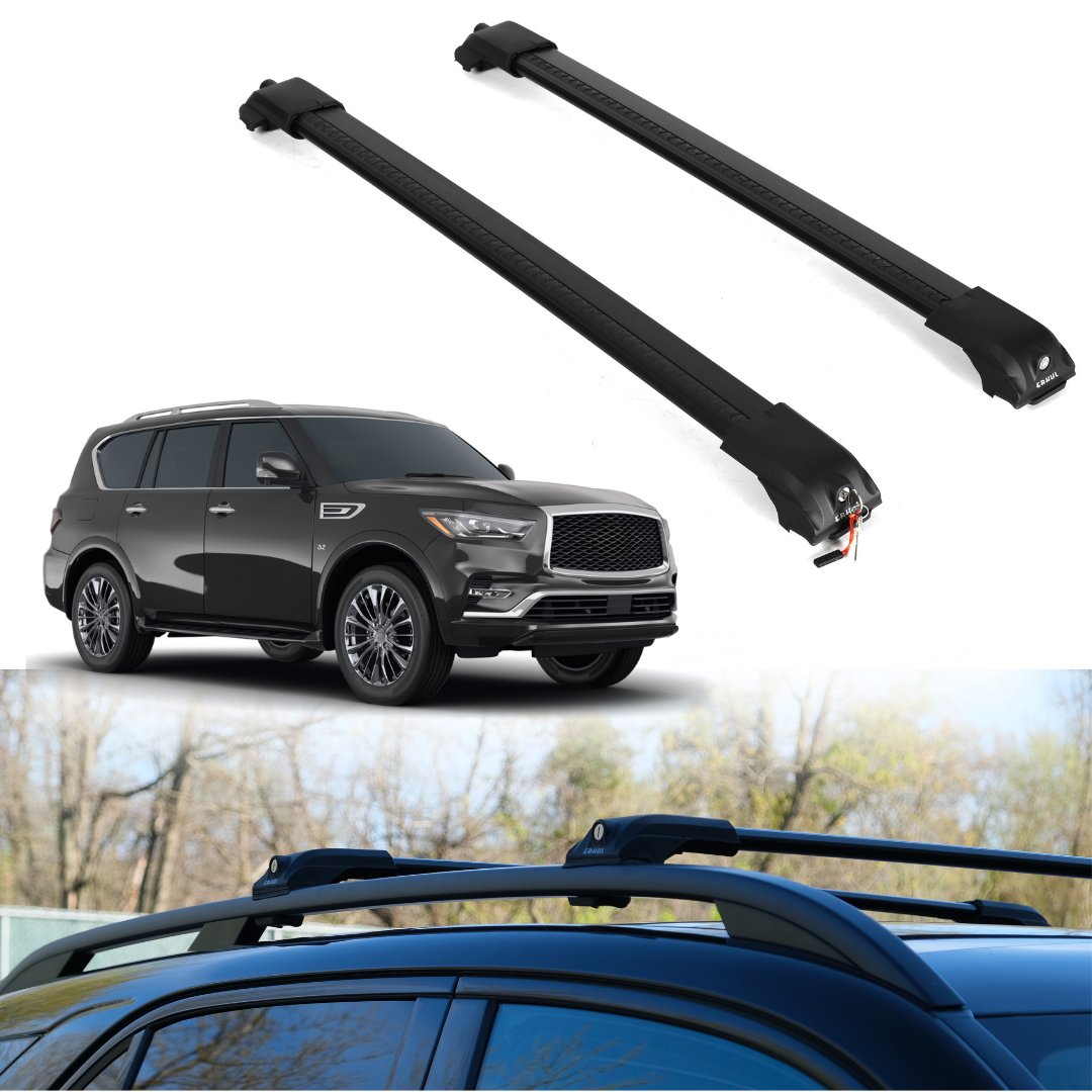 Roof Rack Crossbars for INFINITI QX80 / QX56 2014-2022 / 2011-2013 - Black