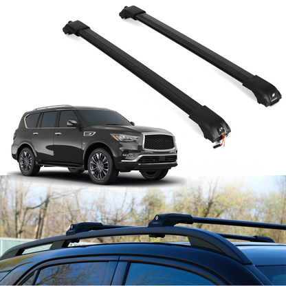 Roof Rack Crossbars for INFINITI QX80 / QX56 2014-2022 / 2011-2013 - Black