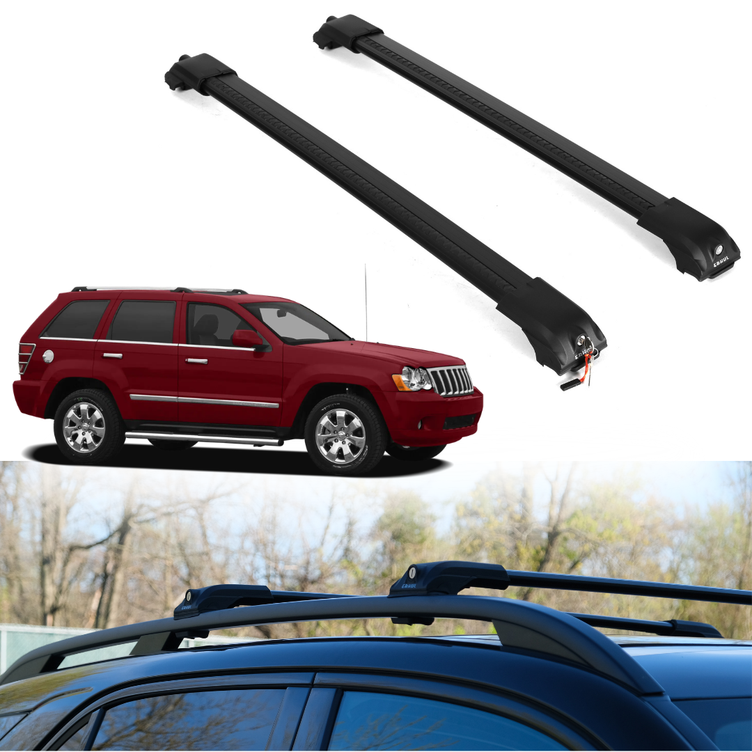 Roof Rack Crossbars for Jeep Grand Cherokee 2005-2010 - Black