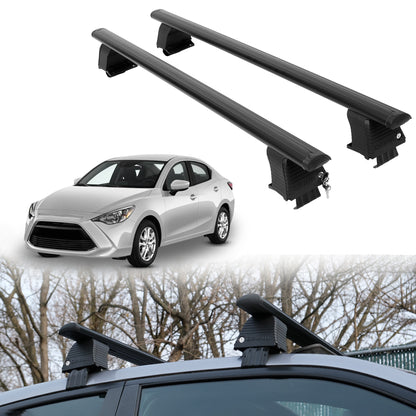 Roof Rack Crossbars for Toyota Yaris iA 2017-2018 Fits Naked Roof - Black