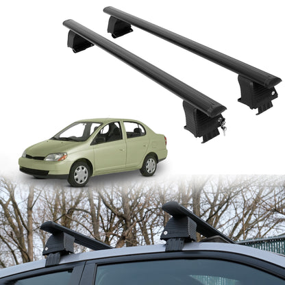 Roof Rack Crossbars for Toyota Echo 2000-2005 Fits Naked Roof - Black