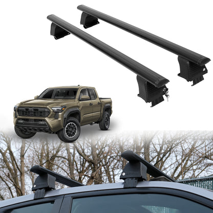 Roof Rack Crossbars for Toyota Tacoma 2024-2026 Fits Naked Roof - Black