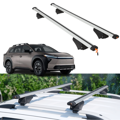 Roof Rack Crossbars for Toyota bZ Woodland 2026 Fits Raised Rails - Silver