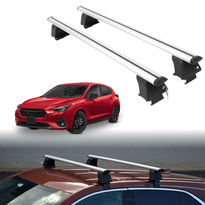 Roof Rack Crossbars for Subaru Impreza 2024-2026 Fits Naked Roof - Silver