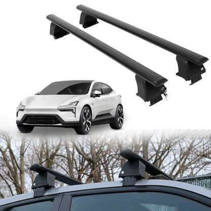 Roof Rack Crossbars for Polestar 4 2025-2026 Fits Naked Roof - Black