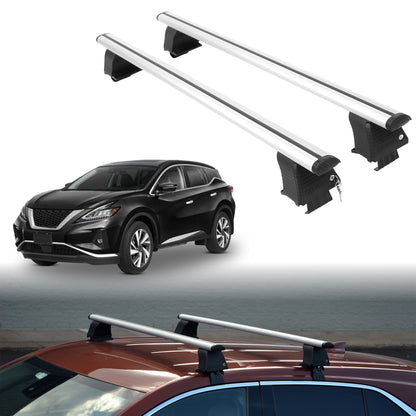 Roof Rack Crossbars for Nissan Murano 2015-2024 Fits Naked Roof - Silver