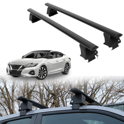 Roof Rack Crossbars for Nissan Maxima 2016-2023 Fits Naked Roof - Black