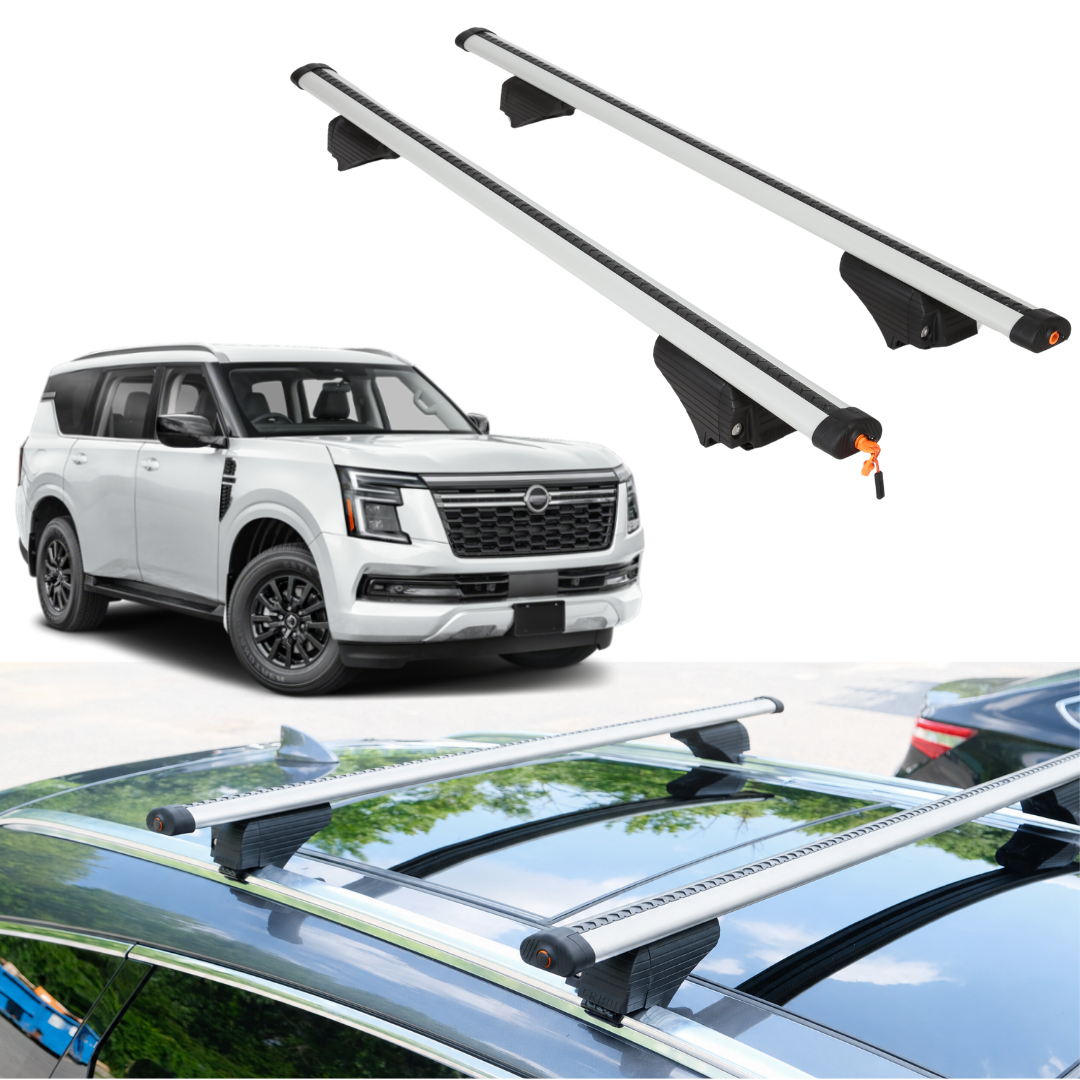 Roof Rack Crossbars for Nissan Armada 2025-2026 Fits Flush Rails - Silver