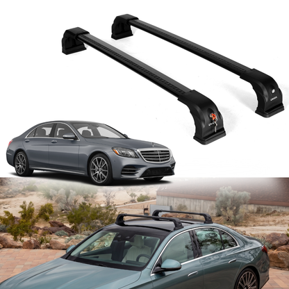 220 lbs Roof Rack Crossbars for Mercedes-Benz S Class 2014-2020 - Black