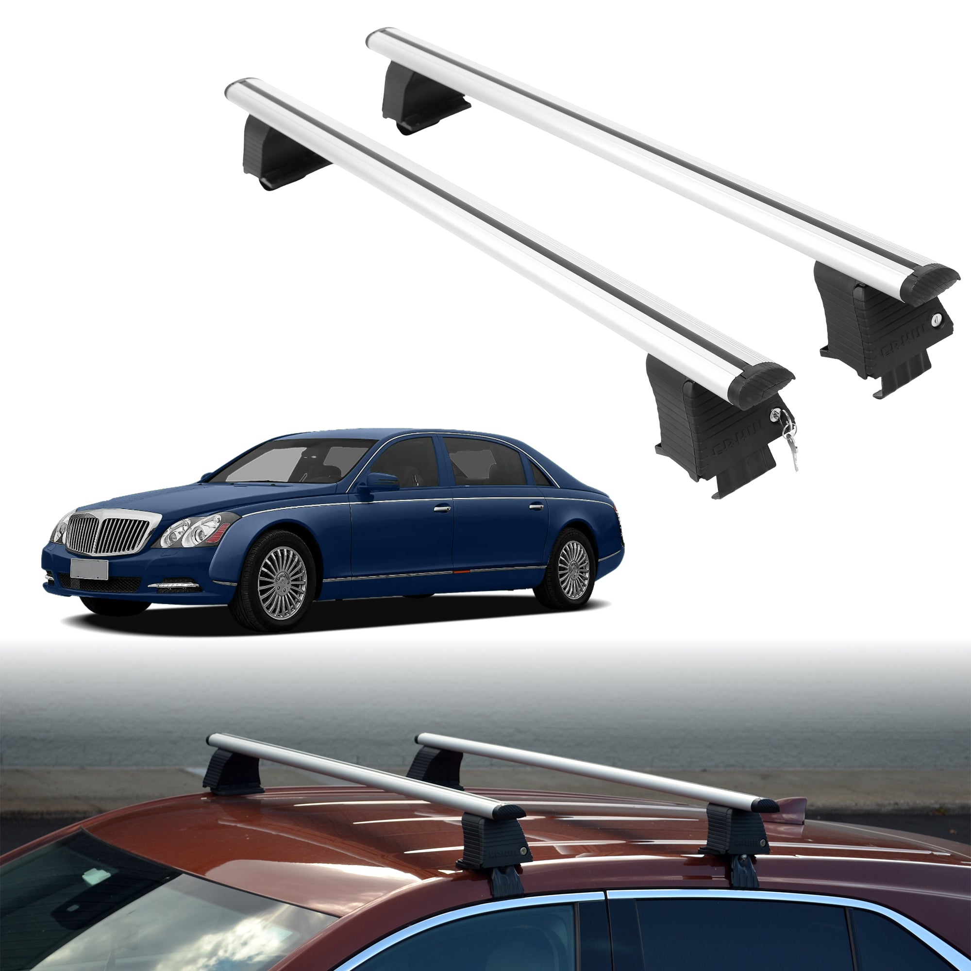 ERKUL Roof Rack Crossbars For MERCEDES MAYBACH 2003-2012