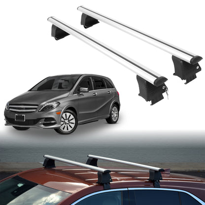 Roof Rack Bars for Mercedes-Benz B-Class Electric Drive 2014-2015 - Silver