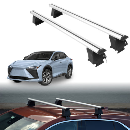 Roof Rack Crossbars for Lexus RZ 300e 2024-2026 Fits Naked Roof - Silver