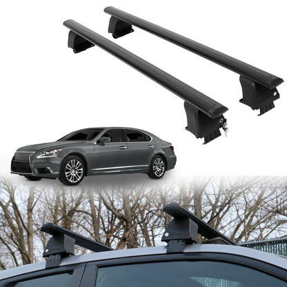 Roof Rack Crossbars for Lexus LS 600h L 2008-2016 Fits Naked Roof - Black