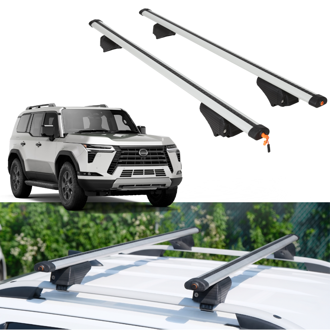 Roof Rack Crossbars for Lexus GX 550 2024-2026 Fits Raised Rails - Silver