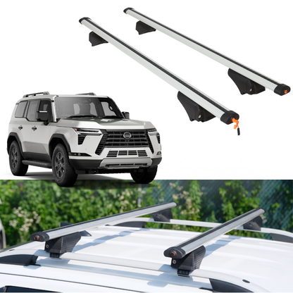 Roof Rack Crossbars for Lexus GX 550 2024-2026 Fits Raised Rails - Silver
