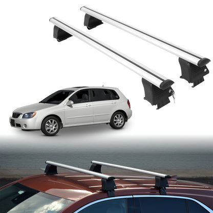Roof Rack Crossbars for Kia Spectra5 2005-2009 Fits Naked Roof - Silver