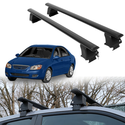 Roof Rack Crossbars for Kia Spectra 2000-2009 Fits Naked Roof - Black