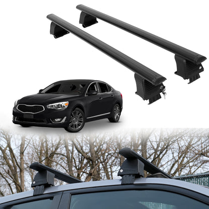 Roof Rack Crossbars for Kia Cadenza 2014-2016 Fits Naked Roof - Black