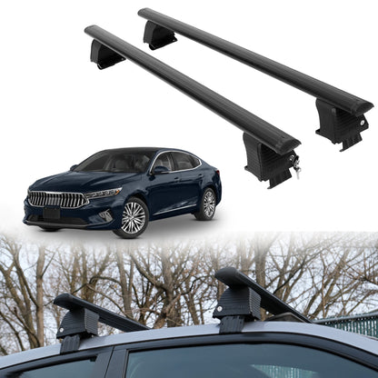 Roof Rack Crossbars for Kia Cadenza 2017-2020 Fits Naked Roof - Black