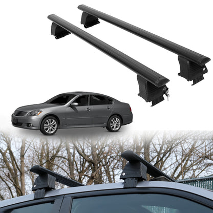Roof Rack Crossbars for INFINITI M35 2006-2010 Fits Naked Roof - Black
