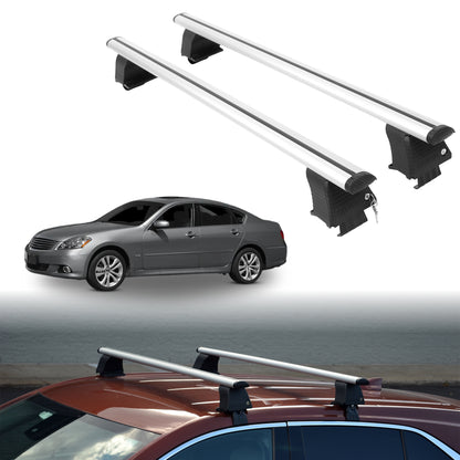 Roof Rack Crossbars for INFINITI M35 2006-2010 Fits Naked Roof - Silver
