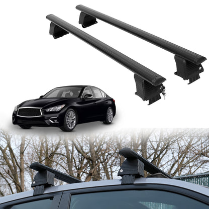 Roof Rack Crossbars for INFINITI Q50 / Q50 Hybrid 2014-2024 - Black