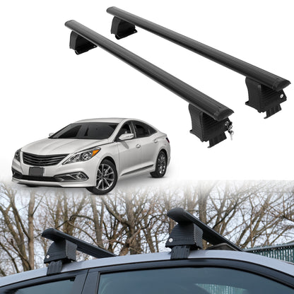Roof Rack Crossbars for Hyundai Azera 2012-2017 Fits Naked Roof - Black