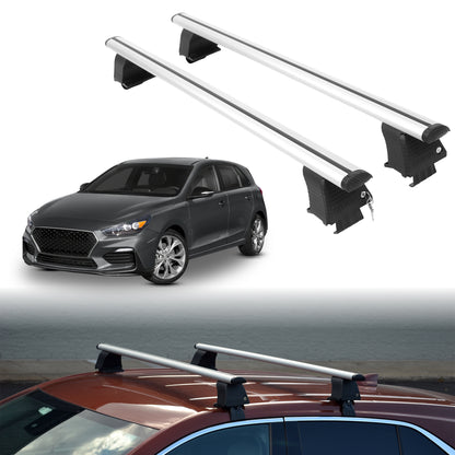 Roof Rack Crossbars for Hyundai Elantra GT 2018-2020 - Silver