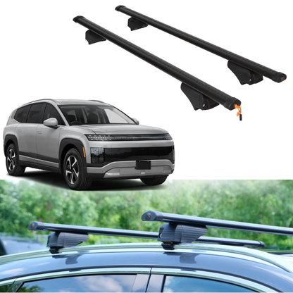 Roof Rack Crossbars for Hyundai Ioniq 9 2026 Fits Flush Rails - Black