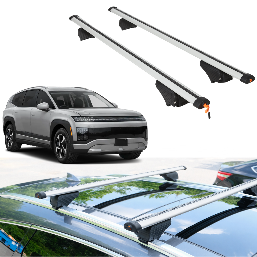 Roof Rack Crossbars for Hyundai Ioniq 9 2026 Fits Flush Rails - Silver