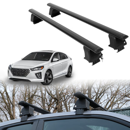 Roof Rack Crossbars for Hyundai Ioniq Hybrid 2017-2022 - Black