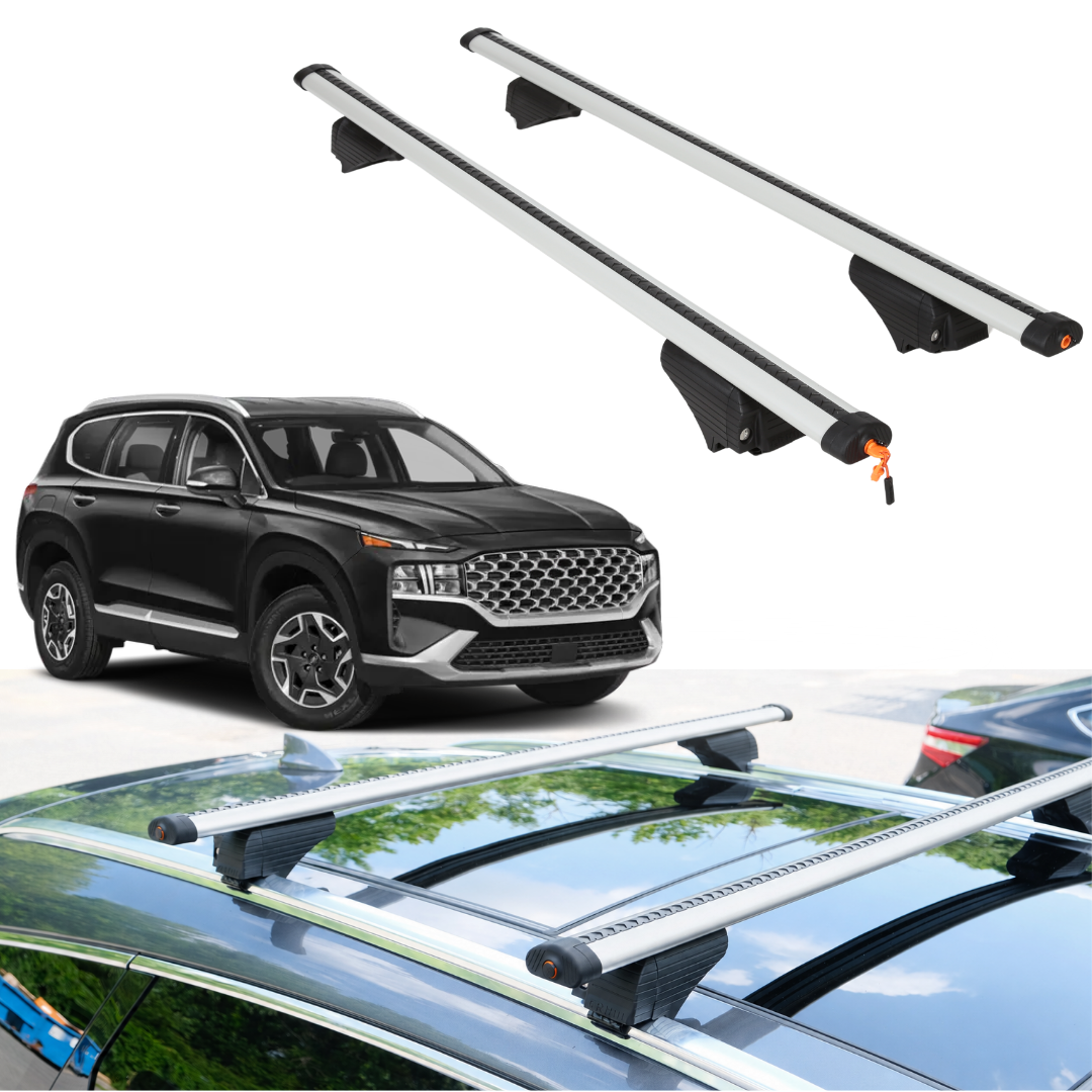 Roof Rack Crossbars for Hyundai Santa FE HEV 2021-2023 - Silver