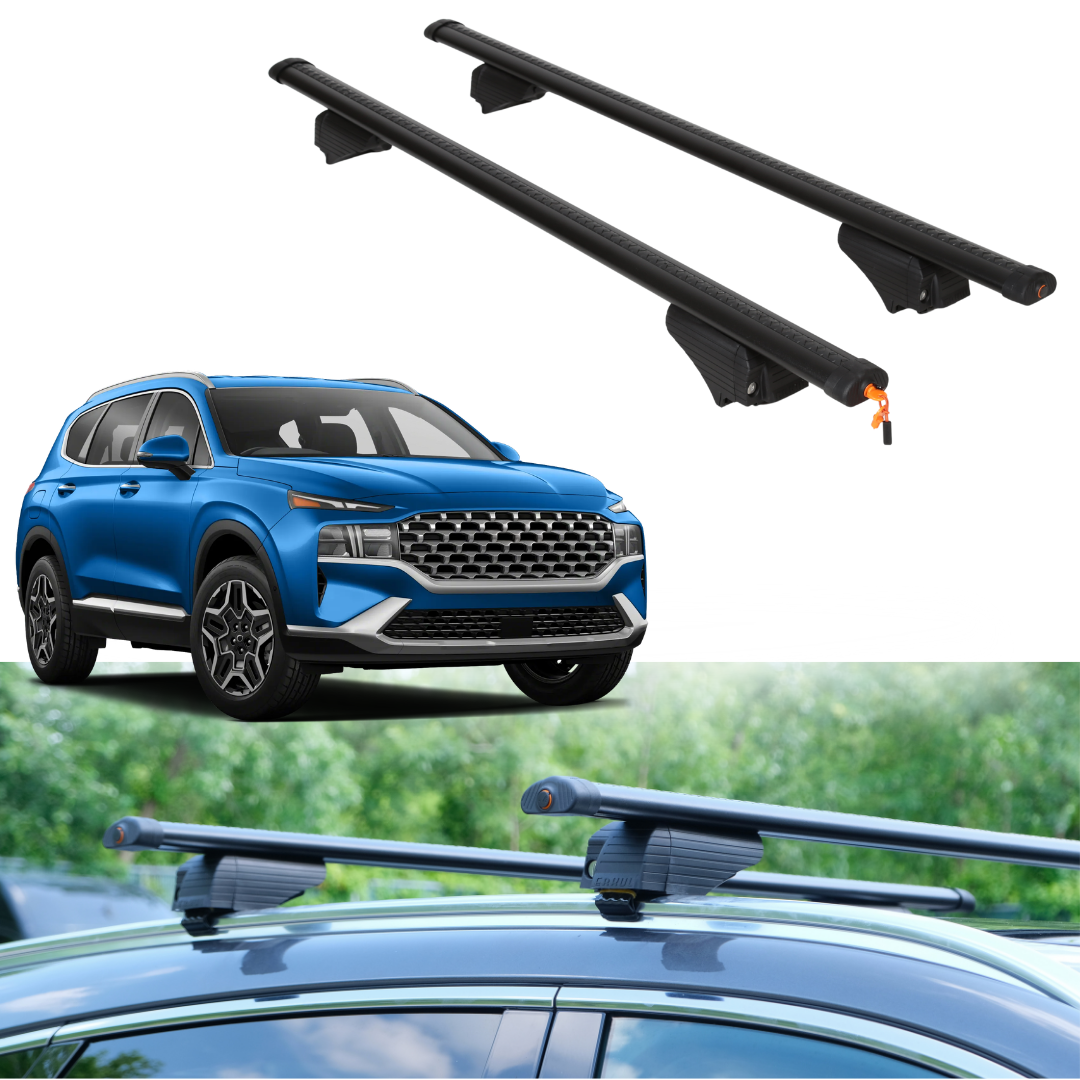 Roof Rack Crossbars for Hyundai Santa Fe Plug-In Hybrid 2022-2023 - Black