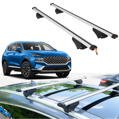 Roof Rack Crossbars for Hyundai Santa Fe Plug-In Hybrid 2022-2023 - Silver
