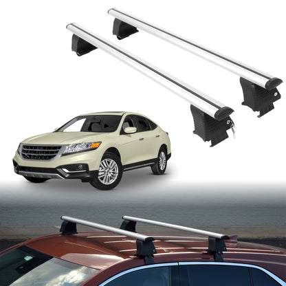 Roof Rack Crossbars for Honda Crosstour 2010-2015 Fits Naked Roof - Silver