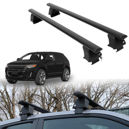 Roof Rack Crossbars for Ford Edge 2007-2014 Fits Naked Roof - Black