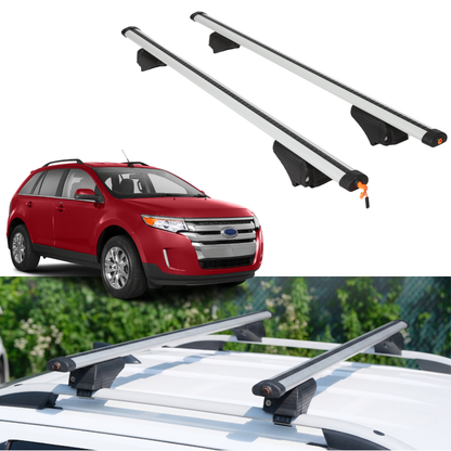 Roof Rack Crossbars for Ford Edge 2007-2014 Fits Raised Rails - Silver