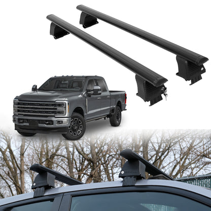 Roof Rack Crossbars for Ford F-250 2023-2026 Fits Naked Roof - Black