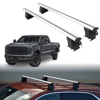 Roof Rack Crossbars for Ford F-350 2023-2026 Fits Naked Roof - Silver