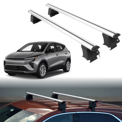 Roof Rack Crossbars for Chevrolet Bolt 2027 Fits Naked Roof - Silver