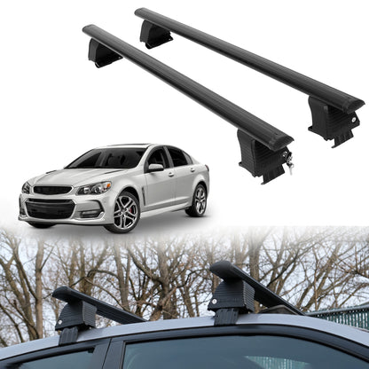 Roof Rack Crossbars for Chevrolet SS 2014-2017 Fits Naked Roof - Black