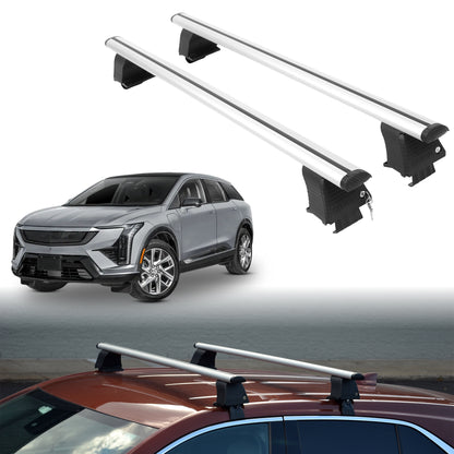 Roof Rack Crossbars for Cadillac Optiq 2025-2026 Fits Naked Roof - Silver