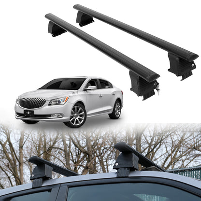 Roof Rack Crossbars for Buick LaCrosse 2010-2016 Fits Naked Roof - Black