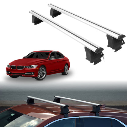 Roof Rack Crossbars for BMW ActiveHybrid 3 2013-2015 - Silver