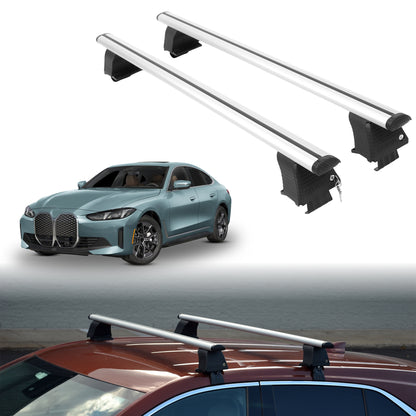 Roof Rack Crossbars for BMW i4 / i4 Gran Coupe 2022-2026 - Silver