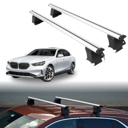 Roof Rack Crossbars for BMW i5 2024-2026 Fits Naked Roof - Silver