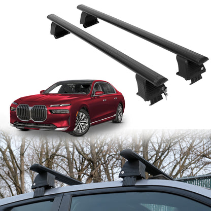 Roof Rack Crossbars for BMW i7 2023-2026 Fits Naked Roof - Black