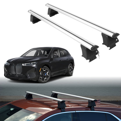 Roof Rack Crossbars for BMW iX 2022-2026 Fits Naked Roof - Silver