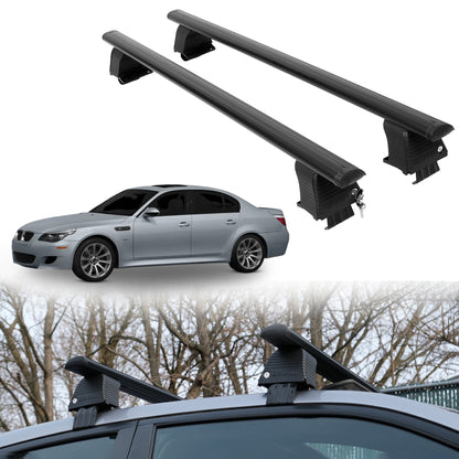 Roof Rack Crossbars for BMW M5 2000-2010 Fits Naked Roof - Black