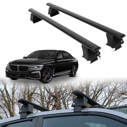 Roof Rack Crossbars for BMW M760 2017-2022 Fits Naked Roof - Black